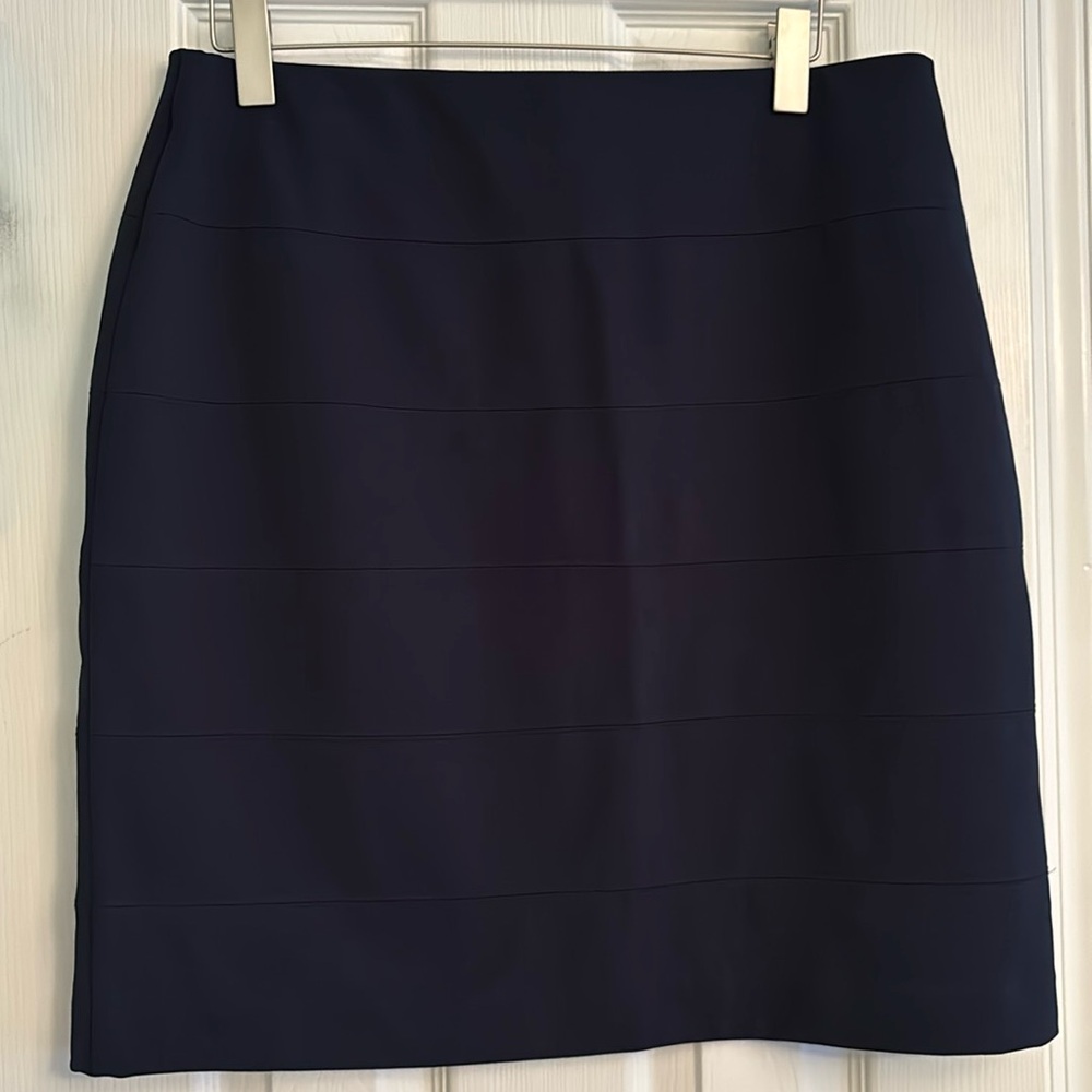 Alfani Navy Blue Ribbed Skirt